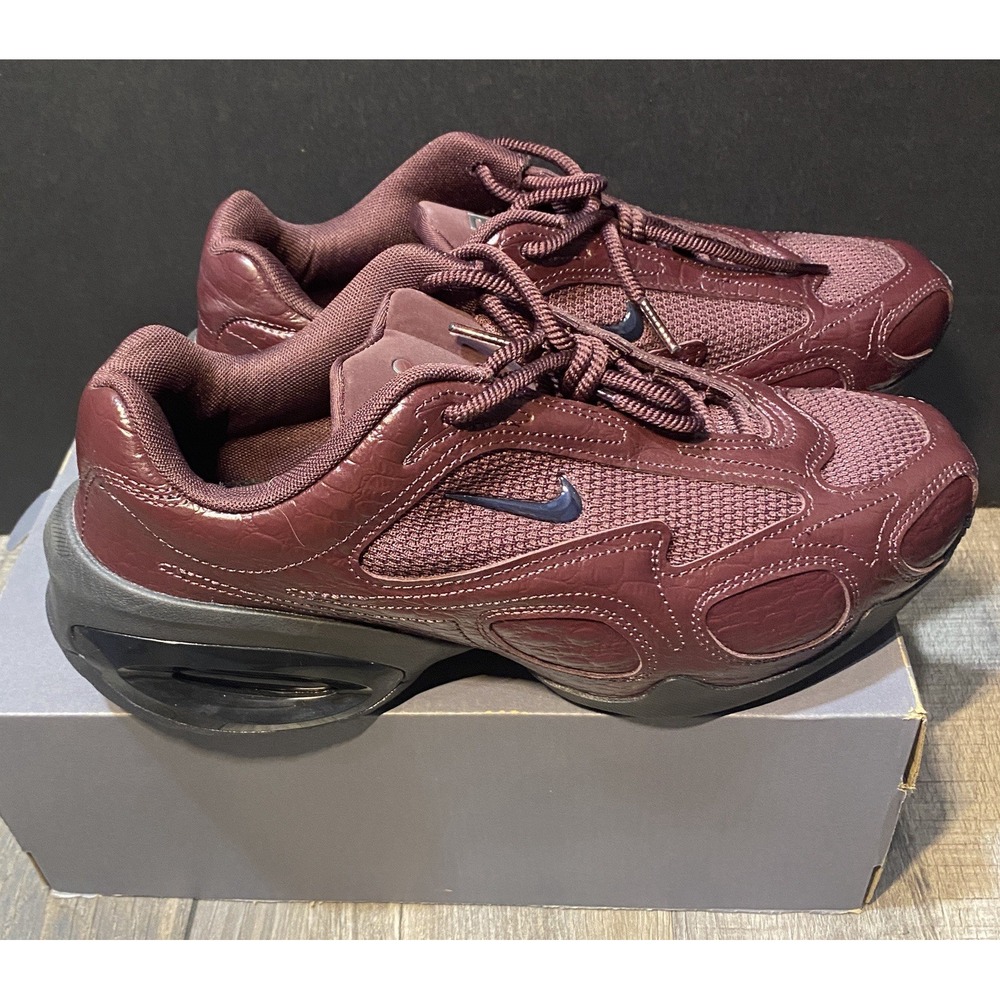 Nike Air Max Muse SE Croc Skin Pack Burgundy Crush Leather Sneakers IB6689-600